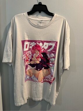 Low Key Geeks ANIME MENS  T-Shirt White XXXL